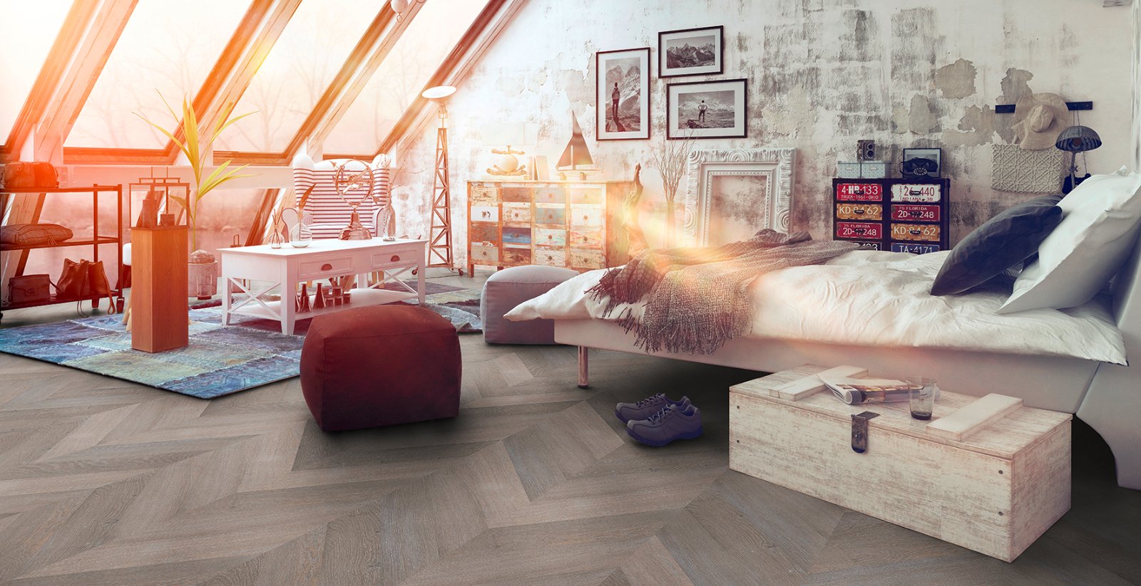 Verouderd tapis eiken